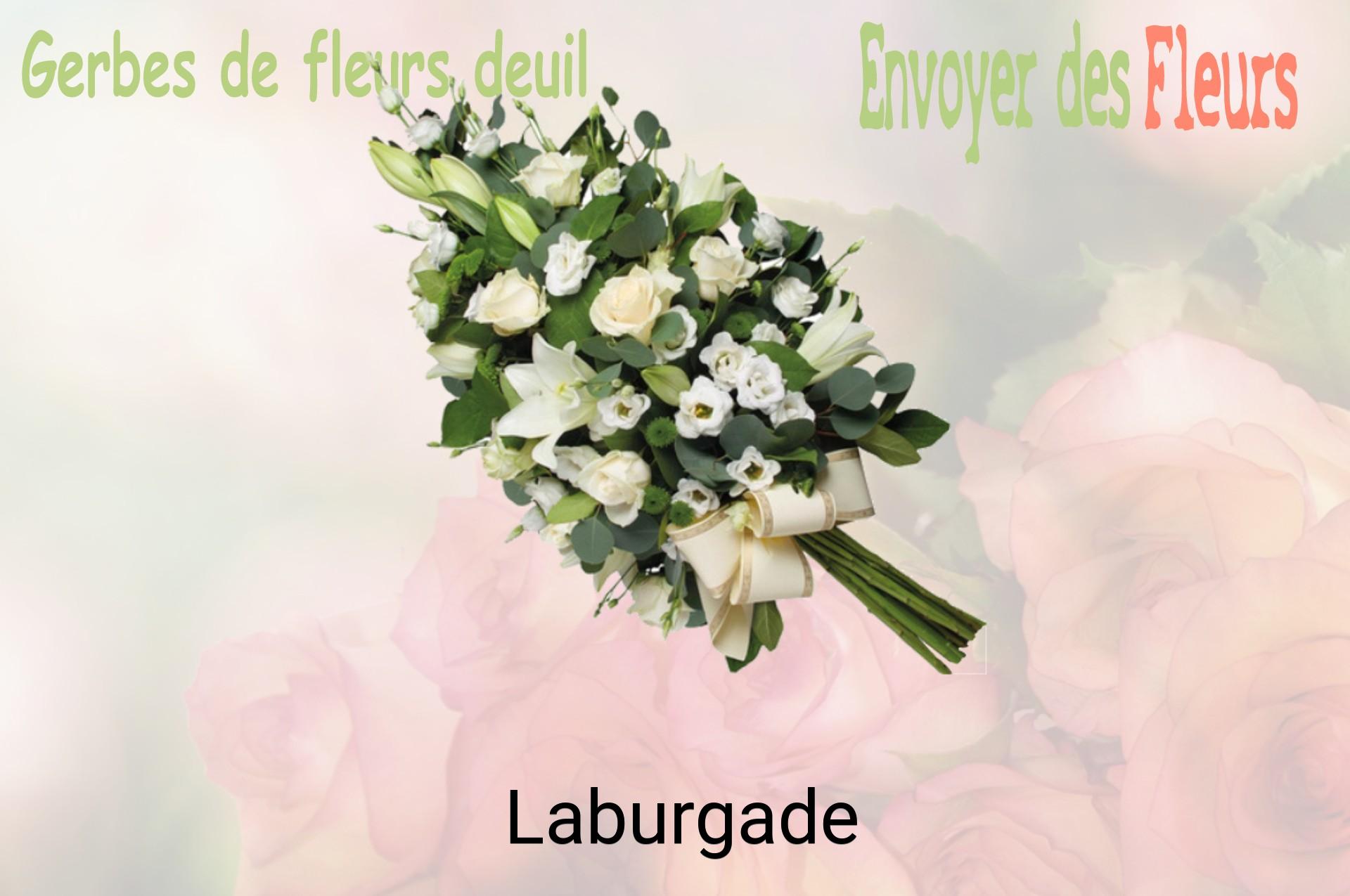 Gerbe de fleurs de deuil livrée à Laburgade